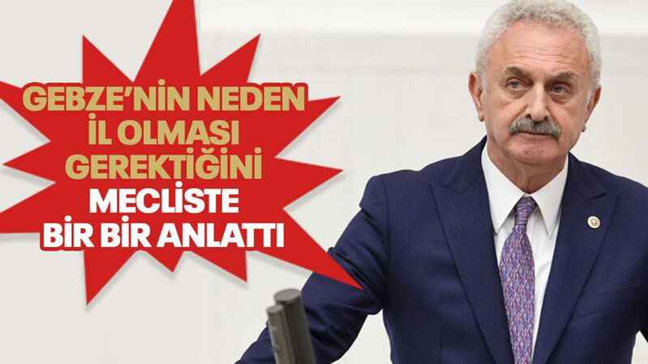 Gebze’nin neden il olması gerektiğini mecliste bir bir anlattı